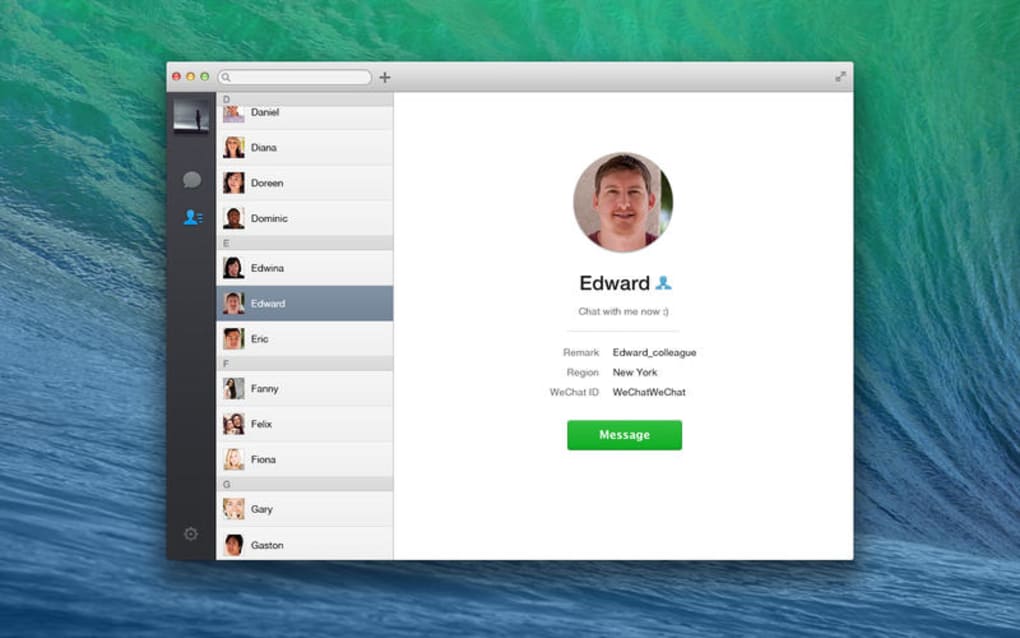 wechat for mac os x 10.9.5